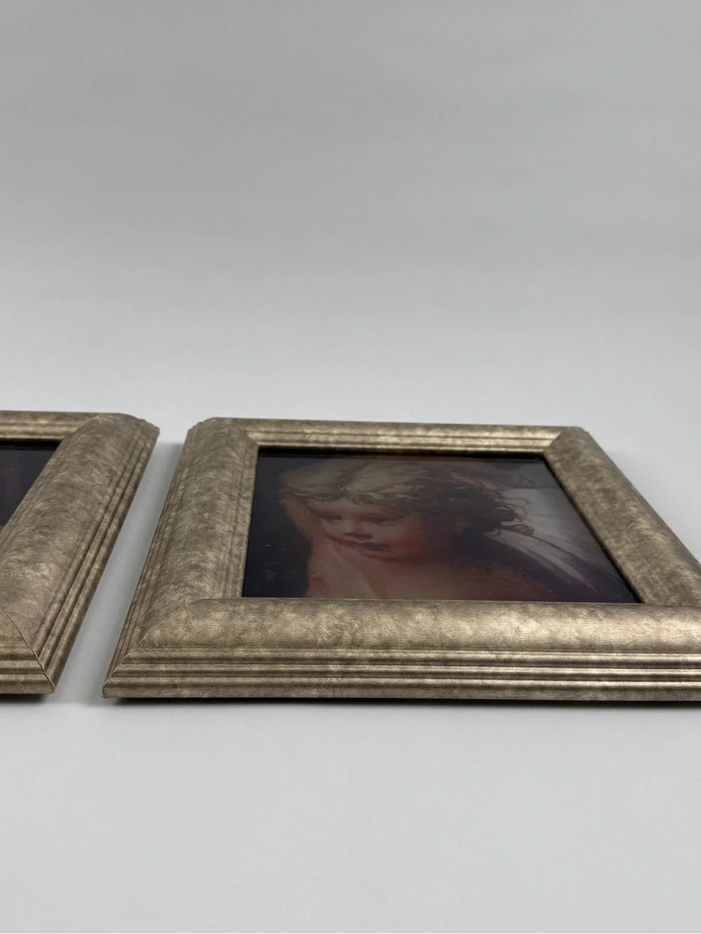 Print Pair of Angel Cherub Wall Panels, Empire Art Framed Decor, Classical Style